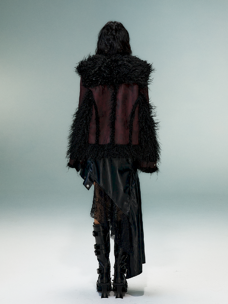 Lapel Suede Eco-Fur Warm Coat【s0000011477】