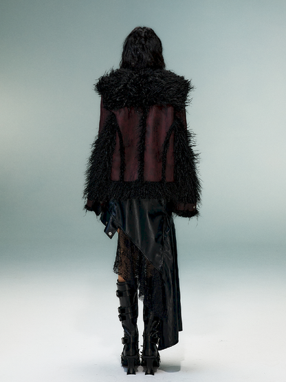 Lapel Suede Eco-Fur Warm Coat【s0000011477】