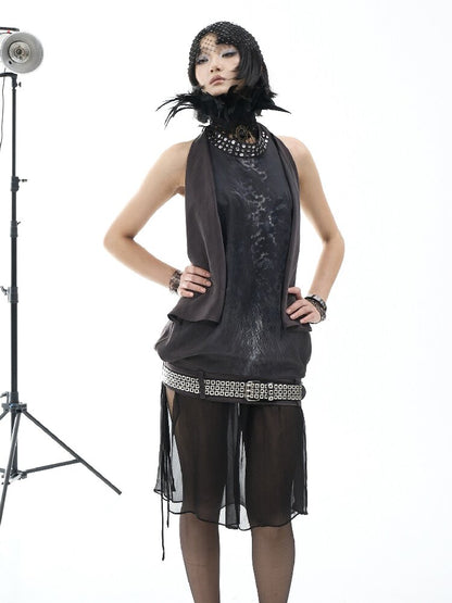 Halter Multi-Wear Printed T-Shirt【s0000018479】