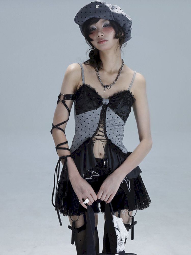 Hollow Out Splicing Ayahuasca Camisole Top【s0000013480】