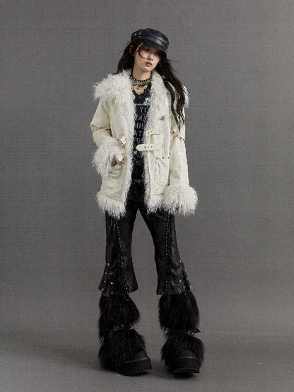 Loose Long Thickened Plush Coat Fur【s0000010321】