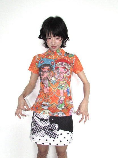 Ancient Polka Dot Star Cat Skirt【s0000018657】