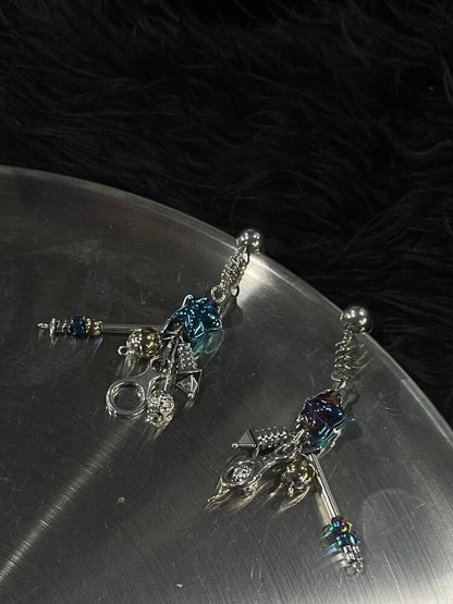 Handmade Punk Space Odyssey Earrings【s0000018877】