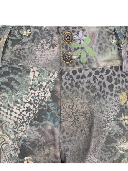 Leopard Cross Cotton Flared Pants【s0000018087】