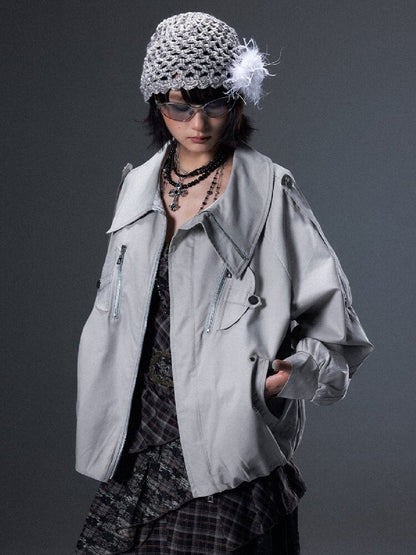 Loose Punk Riveted Utility Jacket【s0000017996】
