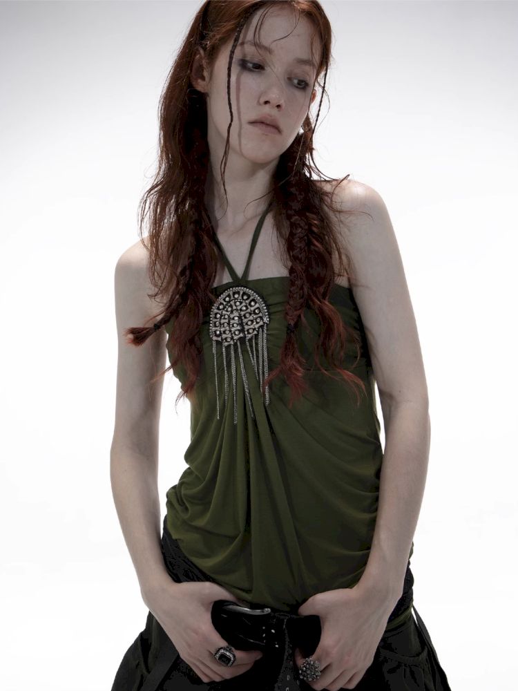 Strapless halter neck two-way vest【s0000012703】