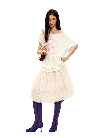 Floral Light Mesh Lace Skirt【s0000016432】