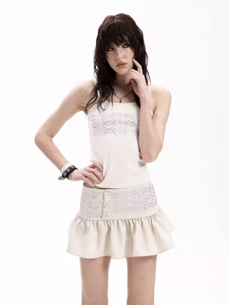 Rhinestone Knit Hot Girl Camisole【s0000018288】