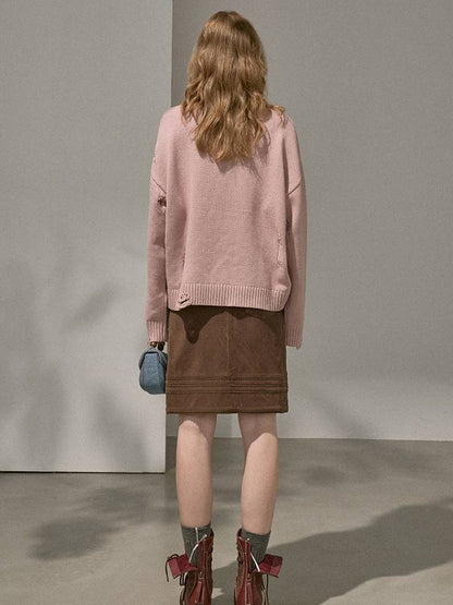 Oversized Long-Sleeve Knit Sweater【s0000014392】