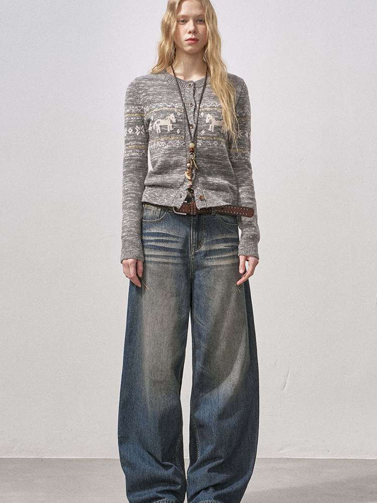 Cat Whisker Wide Leg Vintage Jeans【s0000015216】