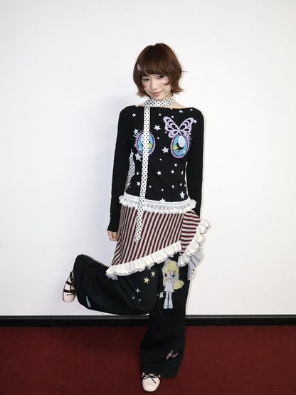 Knitted Lace Multi Wear Skirt【s0000018662】