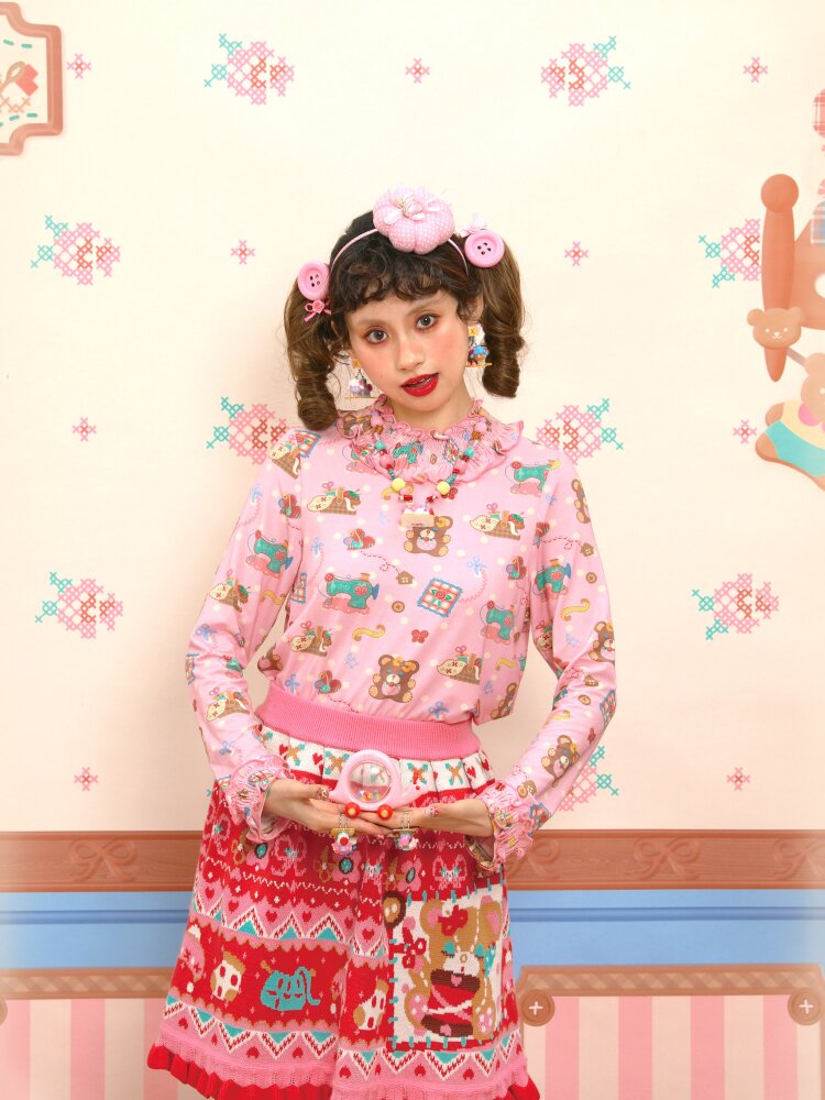 Cable Lace Collar Stretch Cotton【s0000015564】