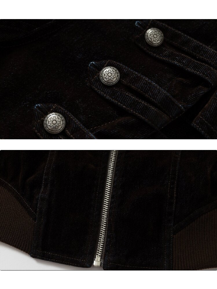 Napoleonic Matte Velvet Belt Jacket【s0000018551】