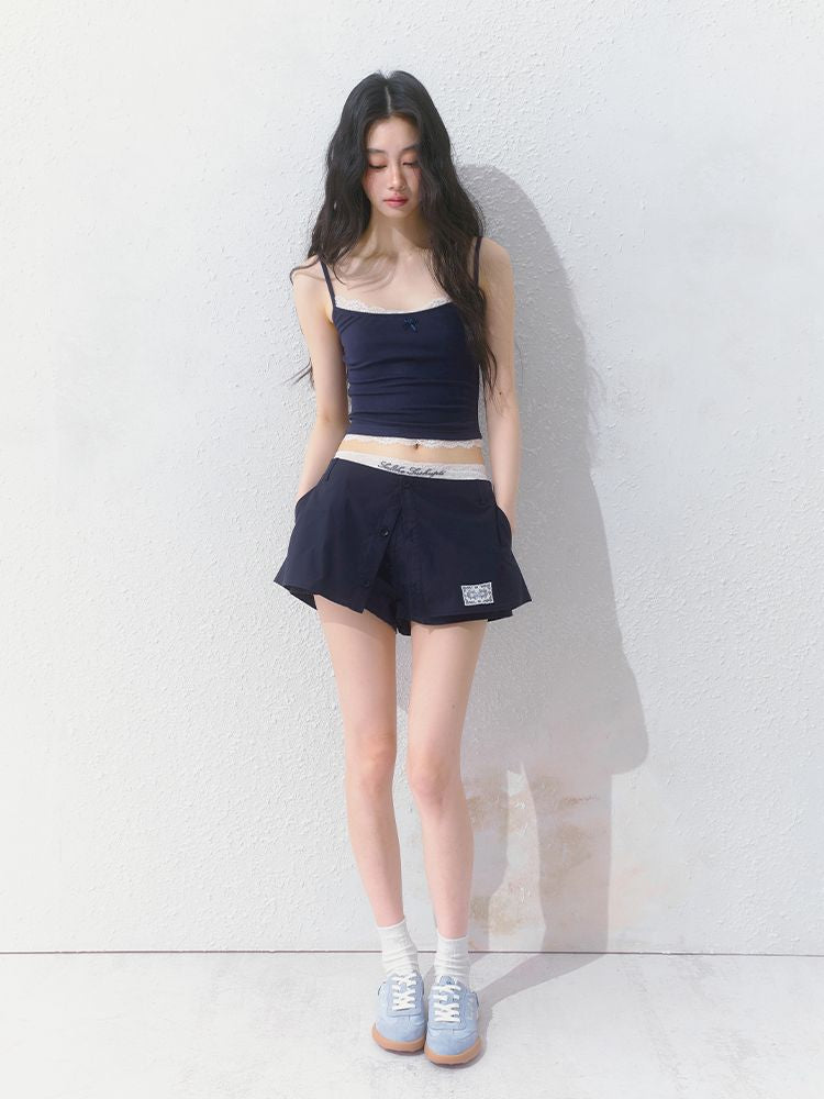 Slim inner suspenders two-piece suit【s0000012141】