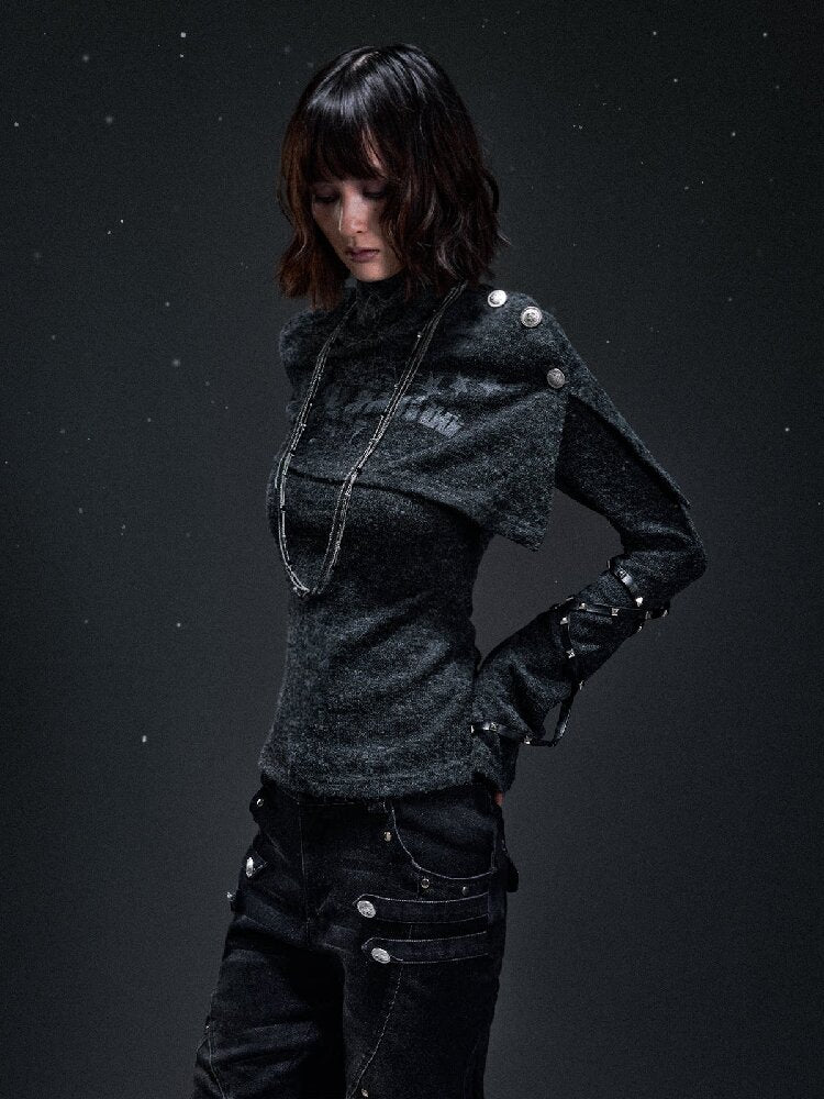 Punk Shawl Strap Base Layer Knit【s0000019301】