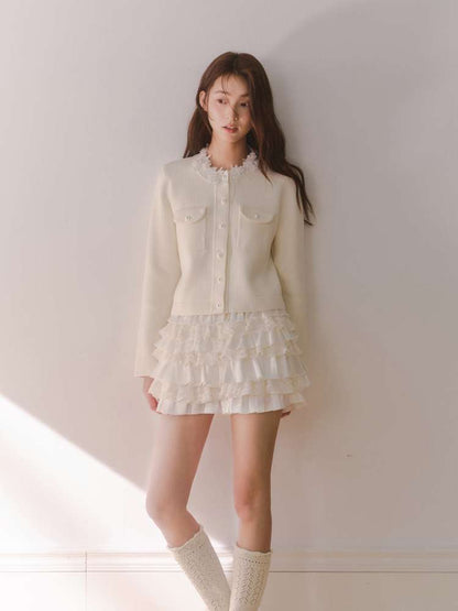 Patchwork Lace Mini Skirt【s0000014613】