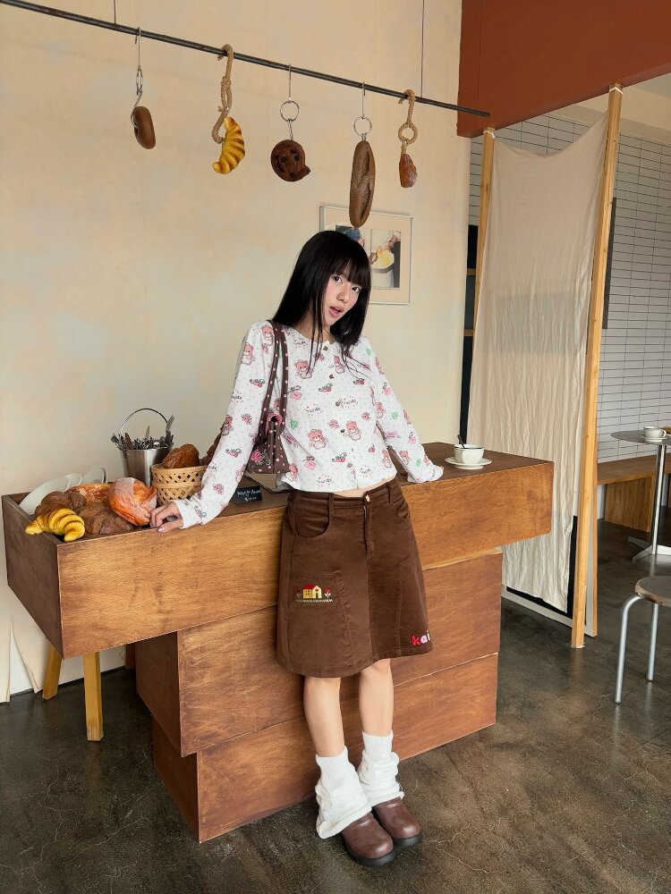 Bear Heart Print Cardigan Set【s0000019085】