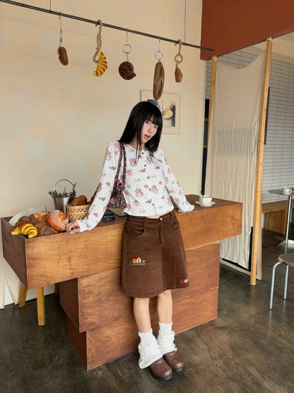 Bear Heart Print Cardigan Set【s0000019085】