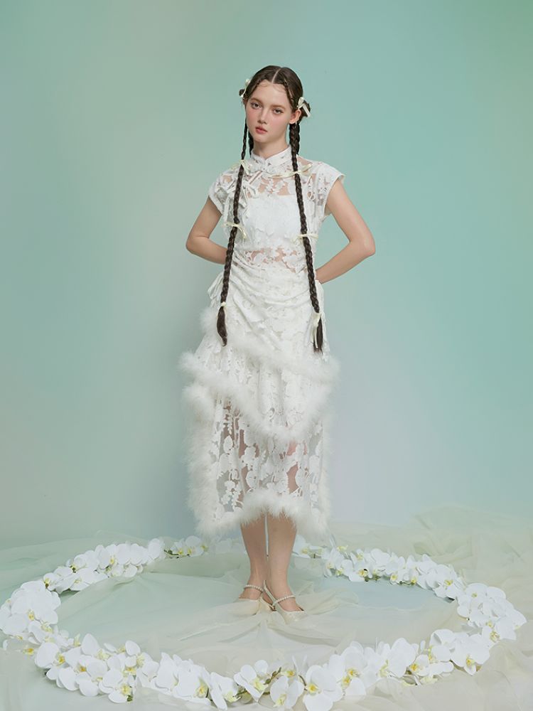 Burnt Flower Slim Temperament Set【s0000013593】