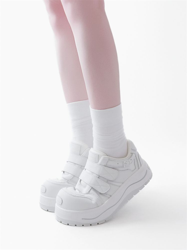 Lace-up thick-soled sneakers【s0000012963】