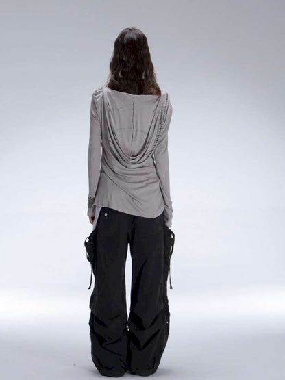 Armor Hooded Drape Lightweight T-Shirt【s0000014715】