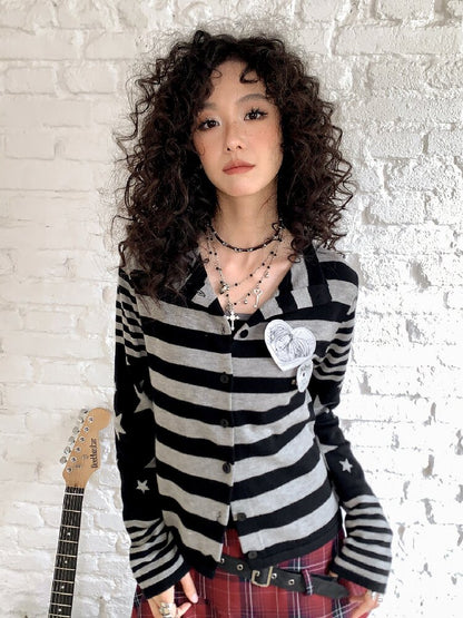 Classic Cut Star Knit Cardigan【s0000017900】