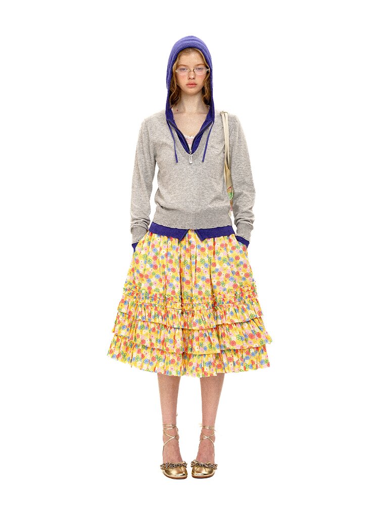 Floral Heavy Work Lace Cake Skirt【s0000016114】