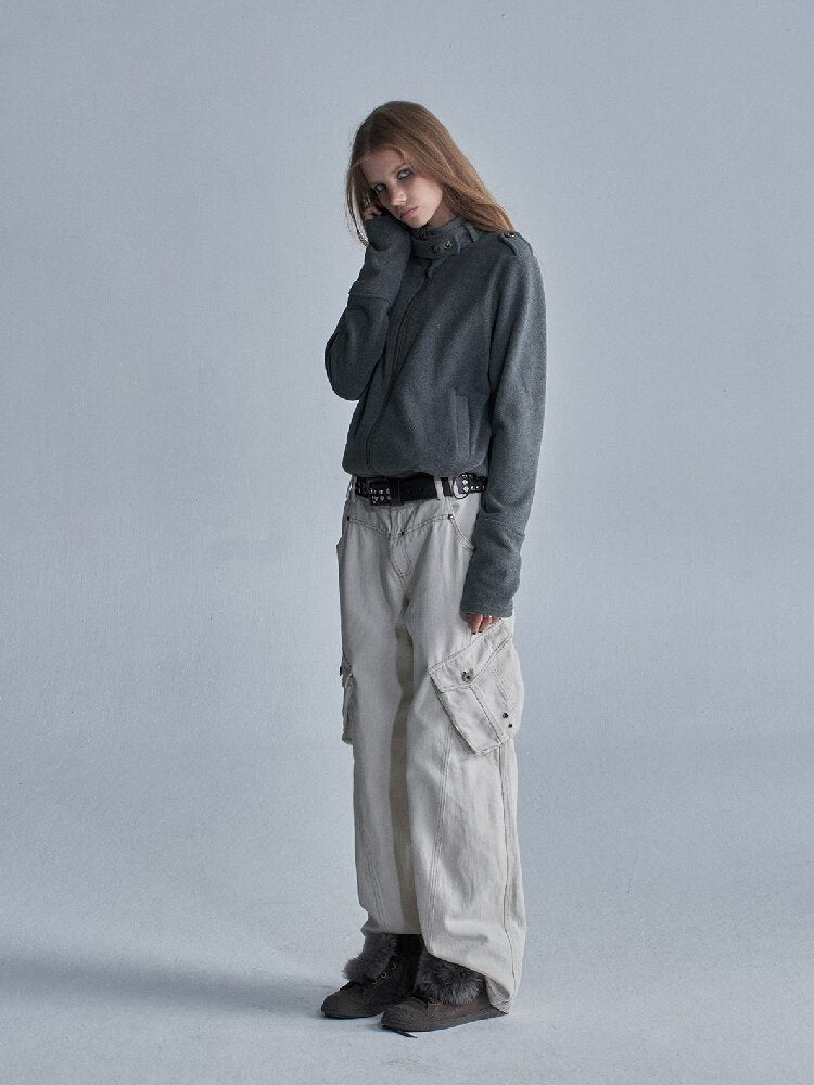 Three Color Fleece Loose Jacket【s0000018473】