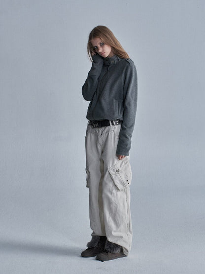 Three Color Fleece Loose Jacket【s0000018473】