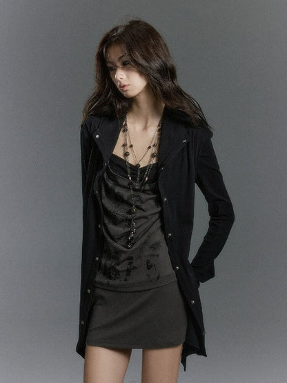 Patchwork Layered Faux Three-Piece Dress【s0000019243】
