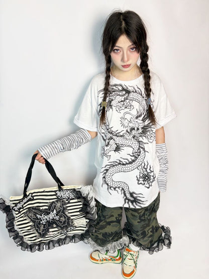 Short-sleeved tops subculture suit【s0000013727】