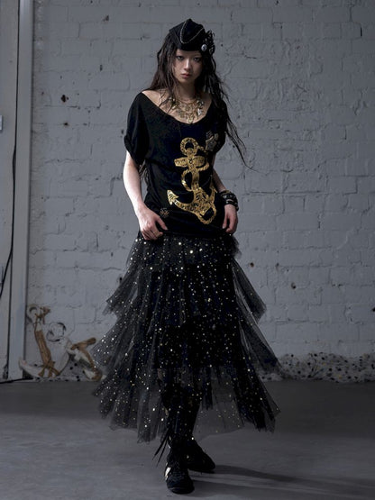 Multi-Layered Mesh Cake Skirt【s0000012789】