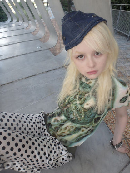 Printed Wrinkle Slimming T-Shirt【s0000013181】