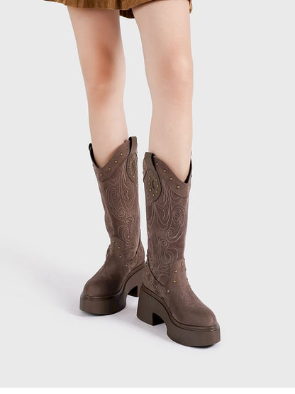 Thick Bottom Western Boots【s0000013764】