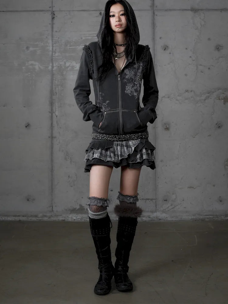 Detachable Hooded Sweatshirt Dress【s0000013943】