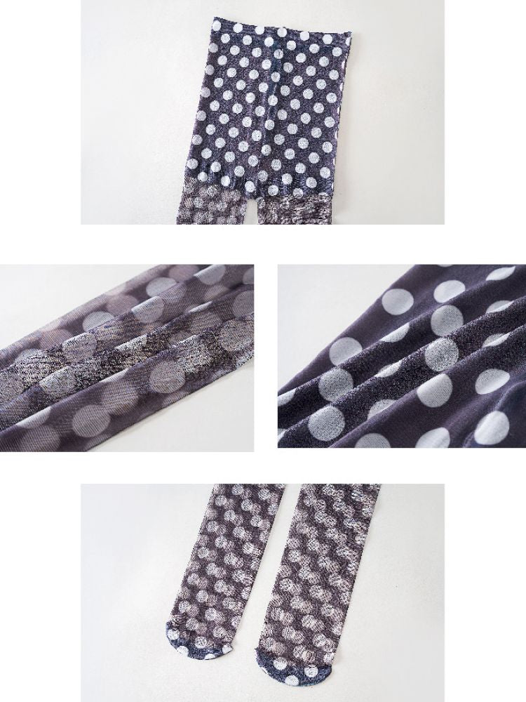 Polka dot print 10D ultra-thin stockings【s0000013175】
