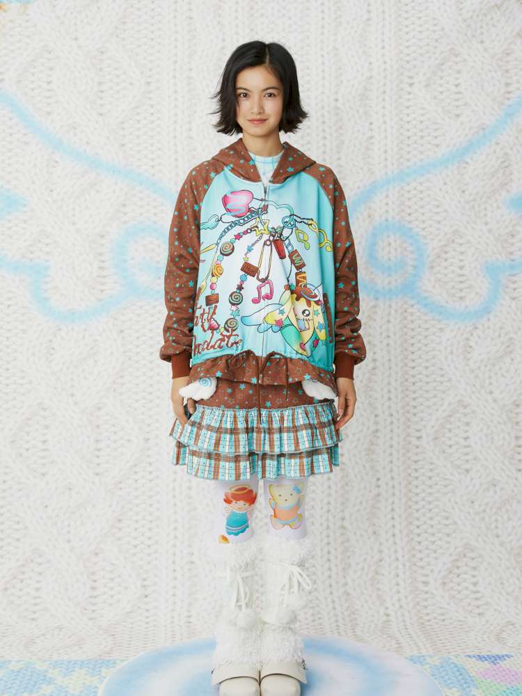 Printed Mint Chocolate Casual Sweatshirt【s0000014851】