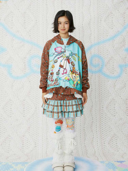 Printed Mint Chocolate Casual Sweatshirt【s0000014851】