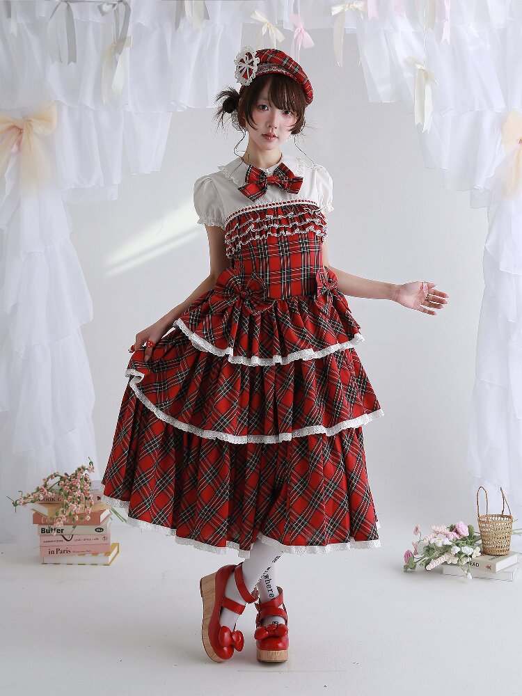 Red Retro Lolita Cake Dress【s0000016562】
