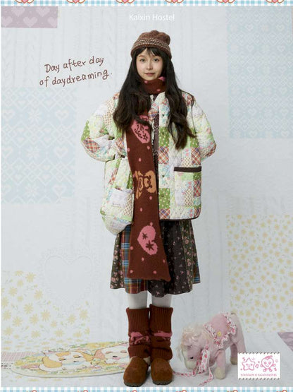 Puppy Floral Cashmere Floor Mat【s0000015042】