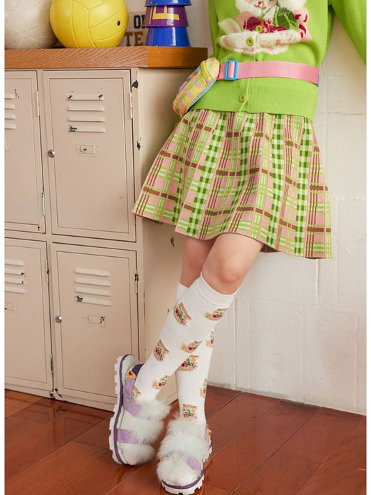 Peplum Stretch Pleated Skirt【s0000007313】