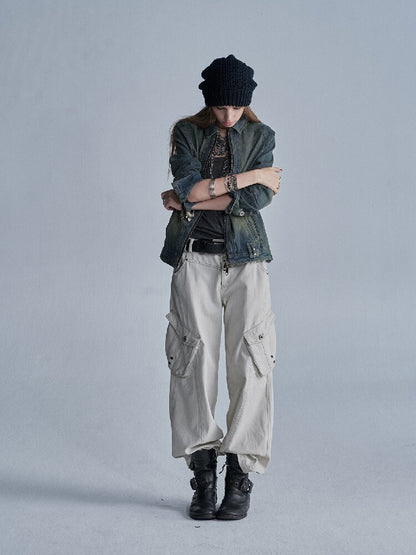 Brushed Tie Floral Denim Jacket【s0000018472】
