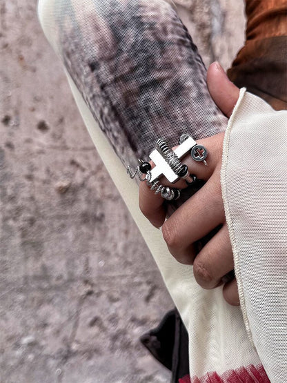 Hardcore Punk Design Closed Ring【s0000018890】