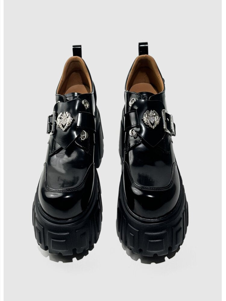 Punk Patent Leather Muffin Shoes【s0000015713】
