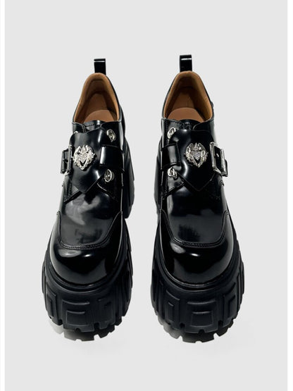 Punk Patent Leather Muffin Shoes【s0000015713】