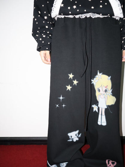 Illustration Print Sweatpants【s0000018663】