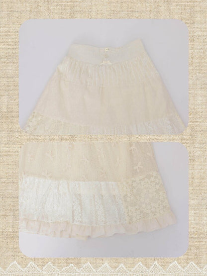 Lace Crochet Embroidered Skirt【s0000016507】