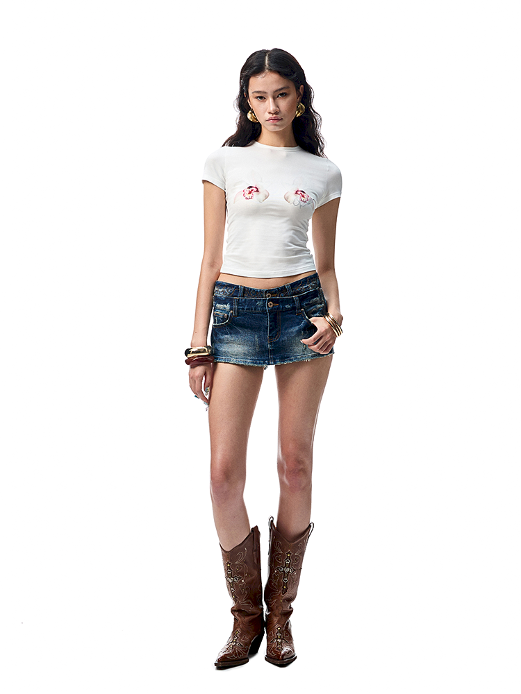 Floral Print Short Sleeve T-Shirt【s0000012398】