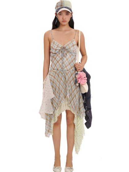 Layered hem irregular halter dress【s0000013449】