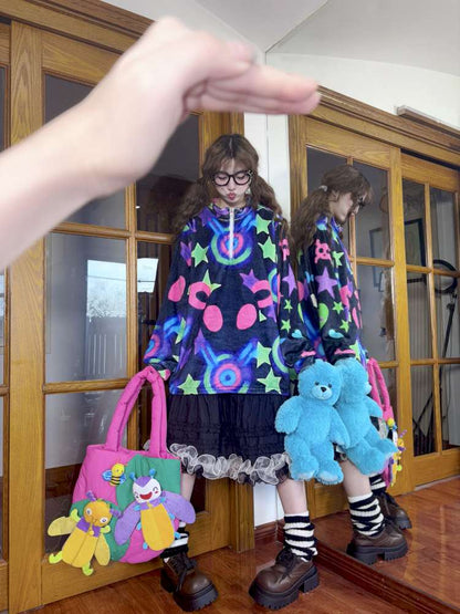 Loose Thin Pile Long Sleeve Top【s0000014630】